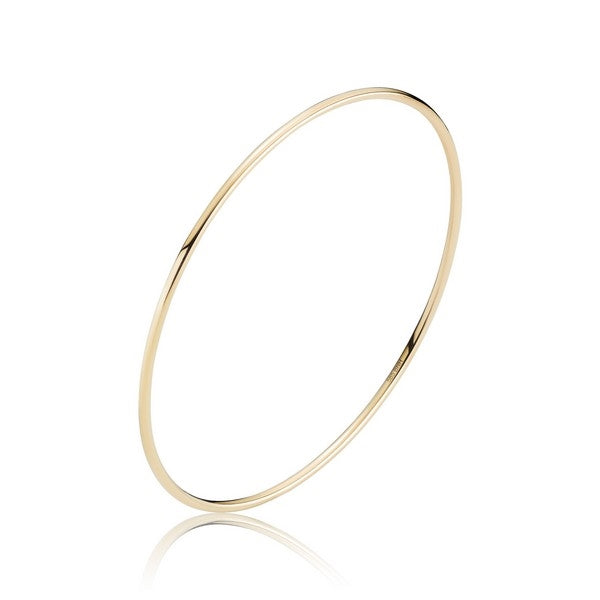 BNH armring i 14 karat guld med blank overflade, 1,5–3,0 mm bredde og 6,0–7,0 cm diameter.